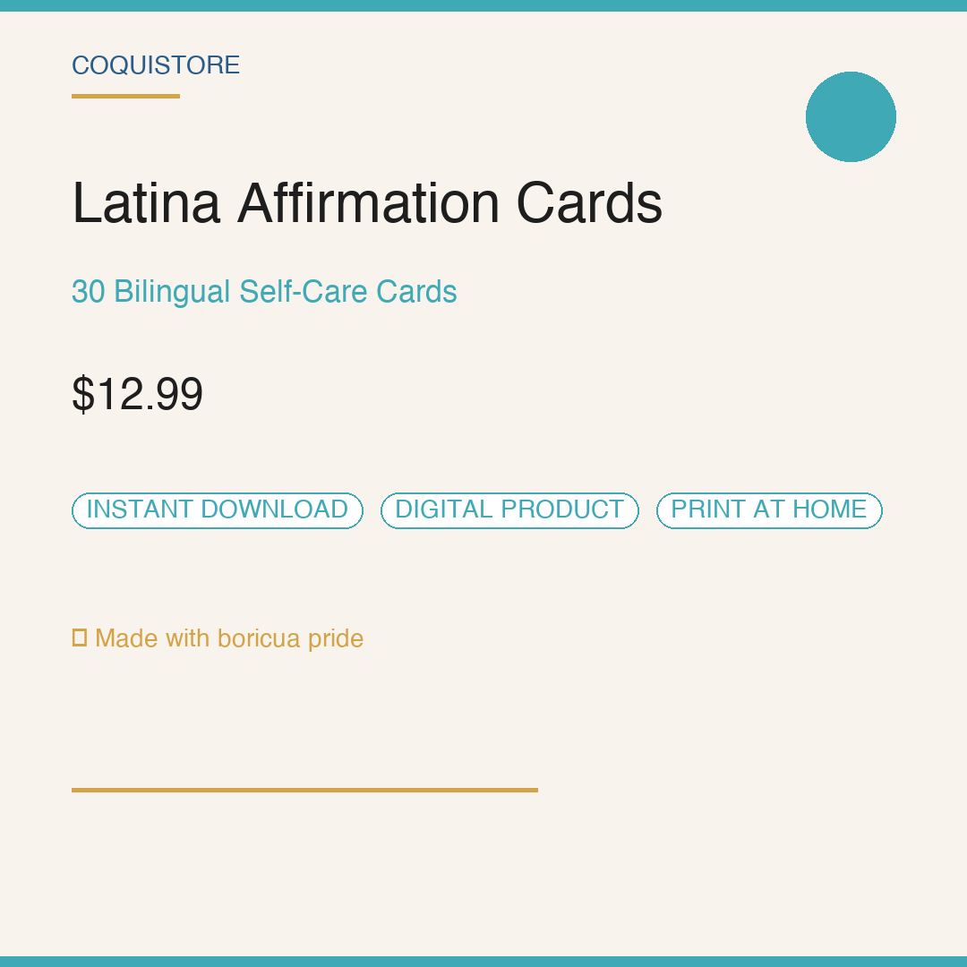 Latina Affirmation Cards — 40 Bilingual Cards + Journaling Guide