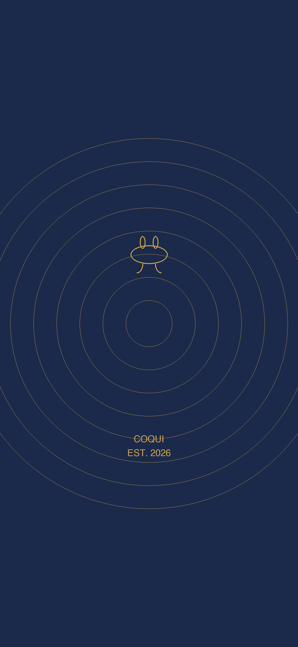 Coqui frog aesthetic phone wallpaper, navy gold minimalist iPhone background Puerto Rico