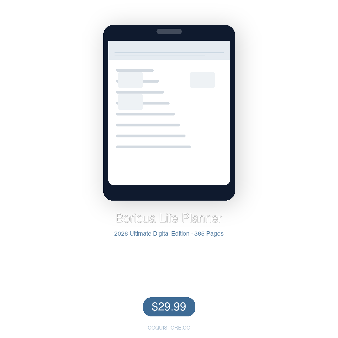2026 Boricua Life Planner Ultimate — 5 Covers + Free Sticker Pack