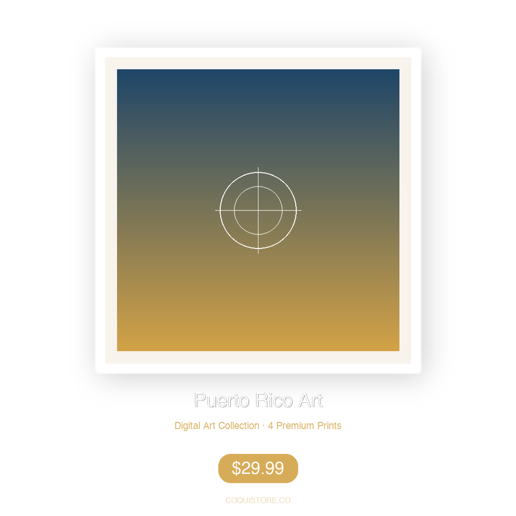 Puerto Rico Digital Art — 4 Prints (5 Sizes Each) + Free Wallpapers